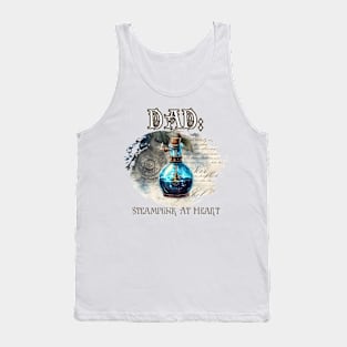 Dad: Steampunk At Heart Vintage Bottle Tank Top